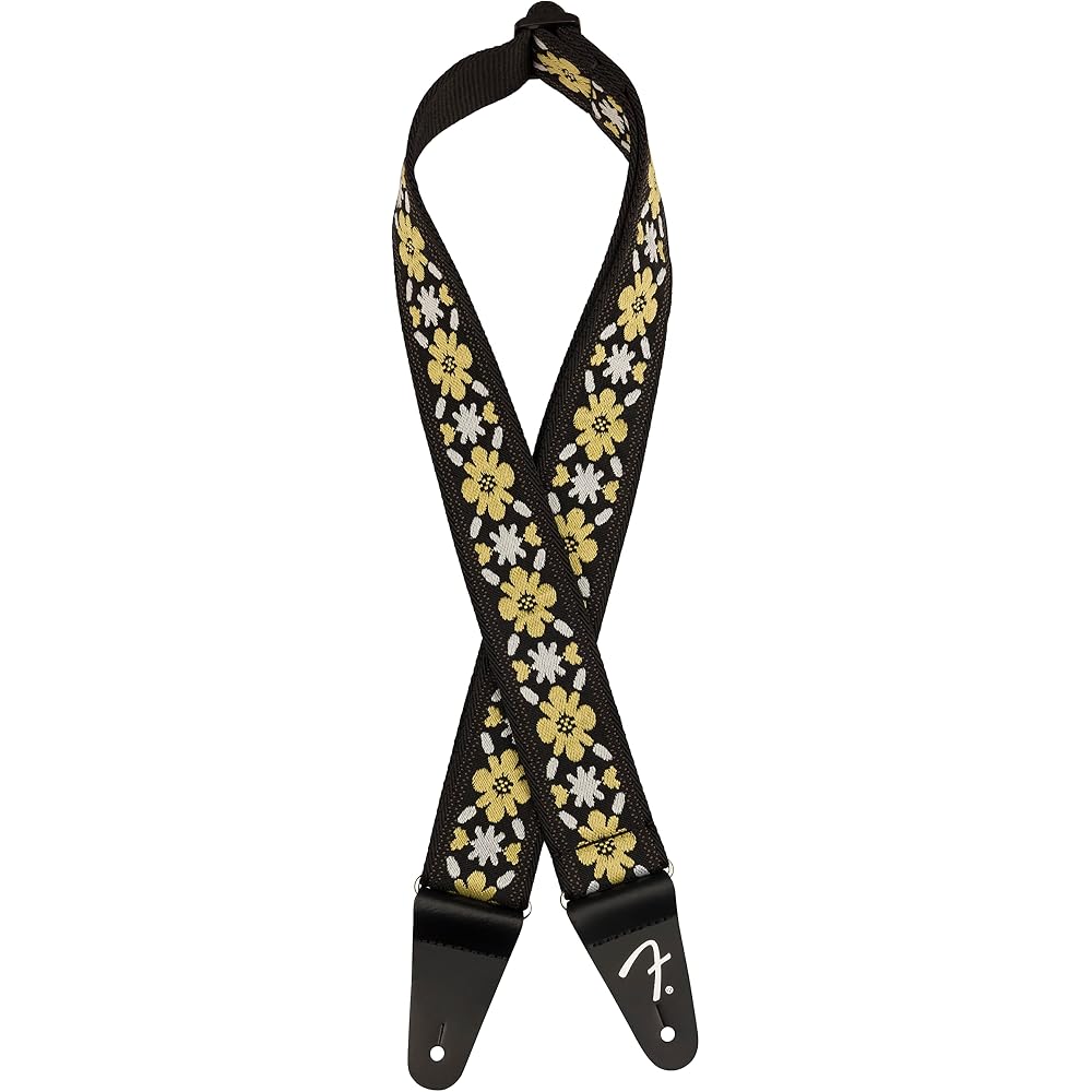 Fender Pasadena Woven Strap Yellow Clover 2-inch Guitar Strap