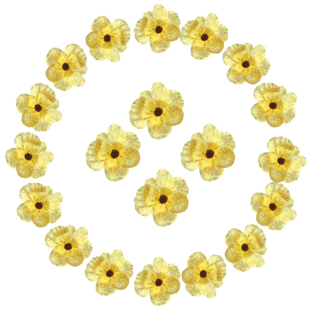 50Pcs Artificial Flower Heads Fake Wildflower Heads Bulk Artificial Flowers for DIY Wedding Bouquets  Party Home Decorations