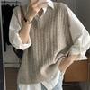 V-neck Knitted Sweater, Vest Sweater, Women's, Layered, Loose Vest, Sleeveless Top, Outerwear