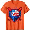 Baseball Drip Cream American Flag Tee Unisex T-Shirt