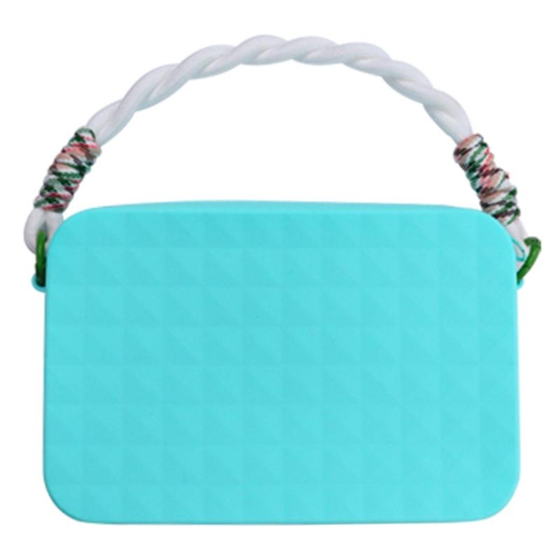 

Silicone Insert Pouches for Beach Bag Wallet Charm Phone Holder Case Cosmetics Storage Bag for Travel and Outdoor Use синій