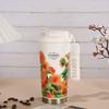 New lily of the valley 316 stainless steel coffee cup ceramic liner thermos cup large capacity high-value gift water cup