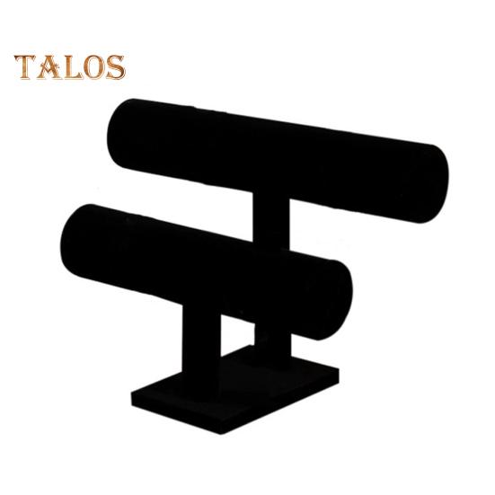 

Двухъярусная подставка для браслета, браслета, часов, ювелирных изделий, настольная горизонтальная подставка для часов для туалетного столика в спальне чёрный