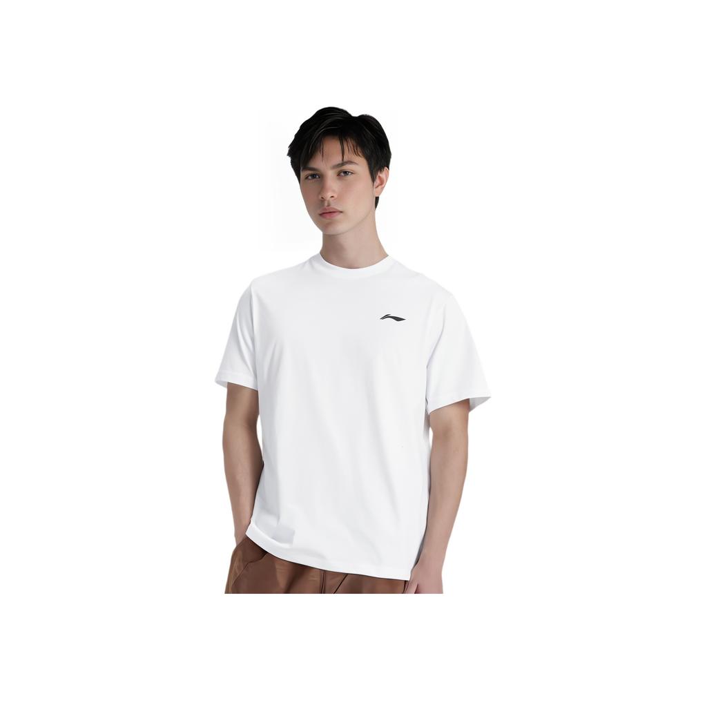 Li Ning Fitness Series Sportlich Lässig Einfach Cool Luftgefühl T-Shirt Herren Oberteile Weiß ATSV333-8