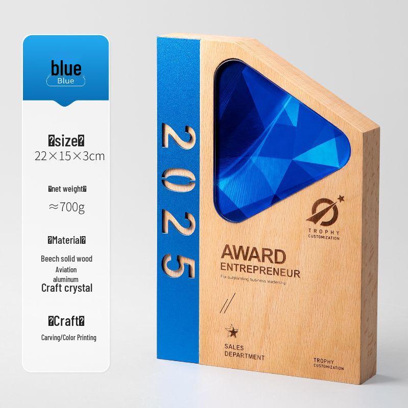 

YILIMENG Crystal Wood Trophy Award Standard
