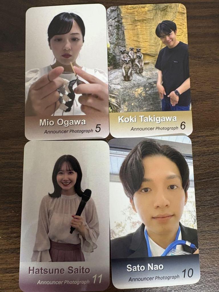 [USED] CBC Radio Summer Festival Announcer's Growth Card Hatsune Saito, Yuki Takigawa, Mio Ogawa, Kusuda Sato