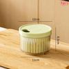 Sealed Fresh-keeping Box Kitchen Refrigerator Storage Box Plastic Food Drain Storage Round Onion Ginger Garlic Storage Box&