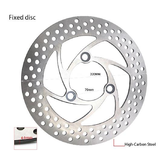 3 Hole Pitching 70mm RPM 220mm Brake Caliper Disc Rotor Disk Floating Universal for Street Bike Pedal Bike Pitbike Honda Yahama Fixed disc 220mm
