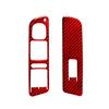 For Volkswagen Tiguan Red Carbon Fiber Interior Front Door Control Cover Trim