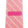 Pristine BVLGARI tie All-over regimental stripe pattern Red silk mens Used