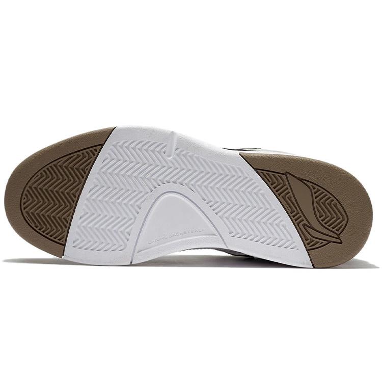 New LiNing Abrasion Resistant Low Top Vintage Basketball Shoes Men's Black White AGBS031-2