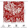 Red White Floral Shower Curtain Bathroom Decor Luxury Bathtub Curtains For Home, Hotel Or Spa Printed Fabric Water Repellent Bat