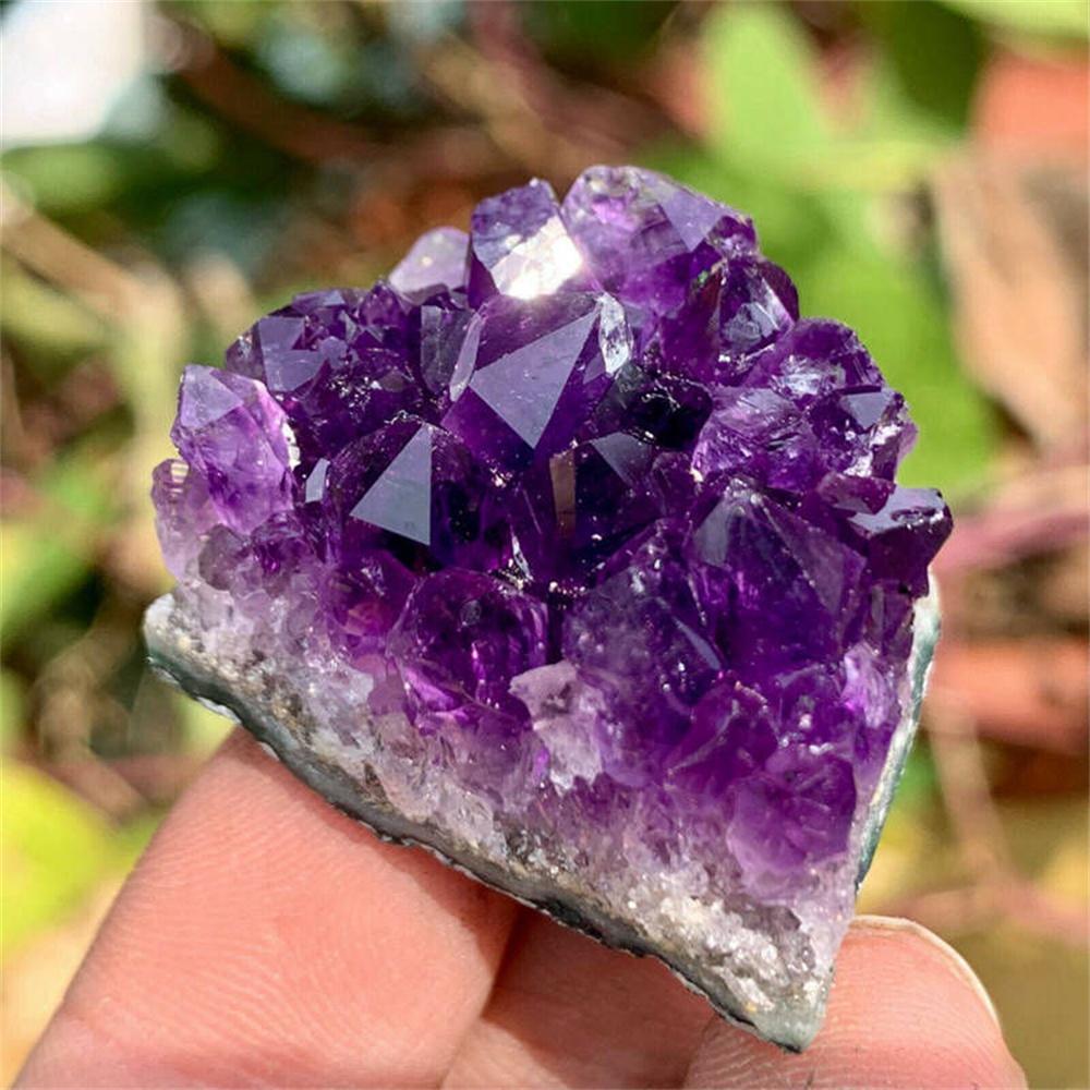 D5 Amethyst Naturstein Lila Rosa Amethyste Kristalle Cluster Druse Geode Mineral Gestein Heilkristall Energiestab Handwerk