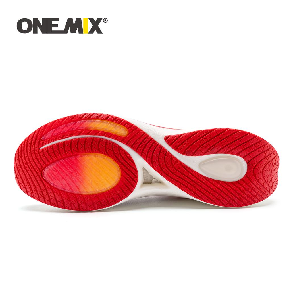 onemix Pantofi de alergare roșii pentru bărbați ONEMIX, pantofi sport din plasă respirabilă, sălbatice, casual, moi, confortabili, pantofi de mers pentru pantofi de bărbați în aer liber