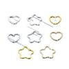 Iron Heart and Star Embossed Connector Charms for DIY Jewelry