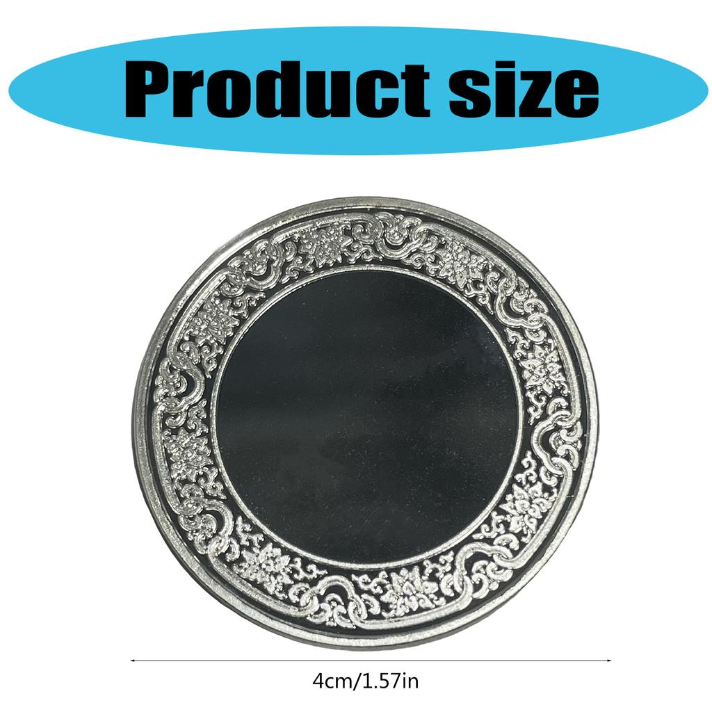 Pack of 10 Blank Engraving Coin 40mm Solid Metal Plated Flower Edged Coin with Protective Box for Customizable Crafts