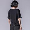 Short sleeve oversized Black modal vintage Casual loose summer t shirt tops Women t-shirt