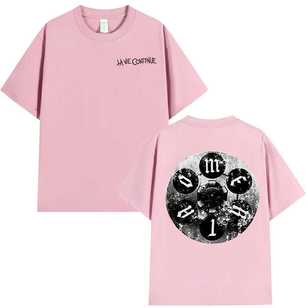 Rapper La Vie Continue Maes Album 2025 Merch T Shirts Men's Hip Hop Retro Style Short Sleeve T-shirt Pure Cotton Tees Streetwear