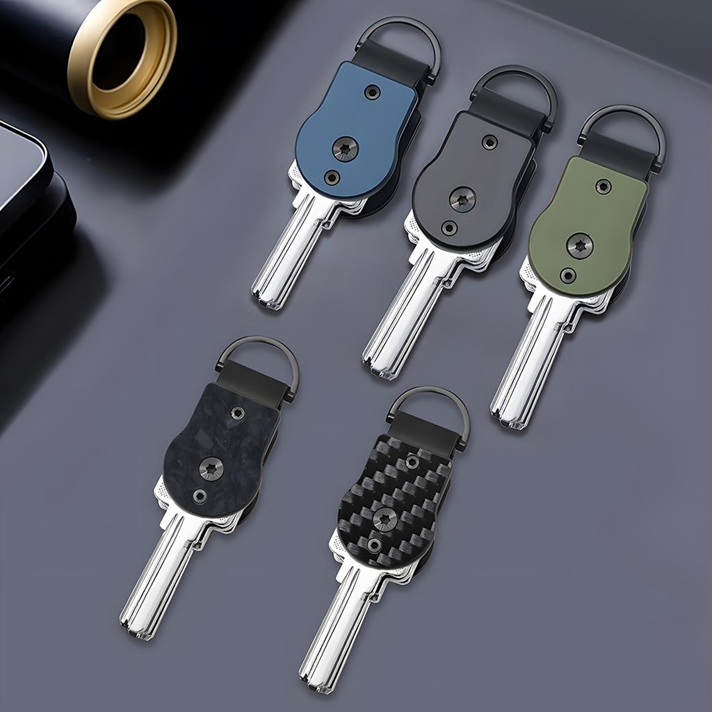 Mini Key Holder Keychain Portable Key Storage Buckle Clip Household Key Organizer For Men Women Compact 2-5 Key Chain Keyring