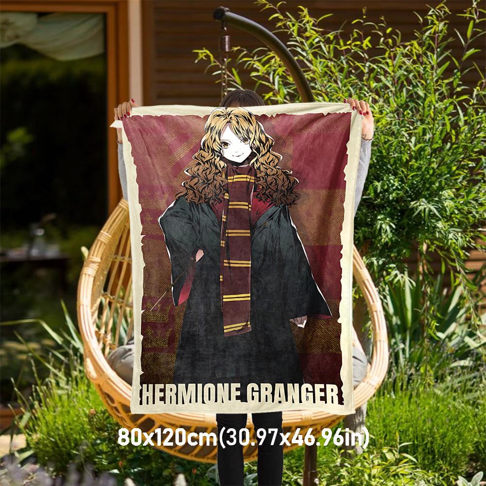1 шт. Хогвартс Гермиона Грейнджер волшебный уличный фланелевый плед всесезонный мягкое тепло, домашний декор 1031242 80x120cm
