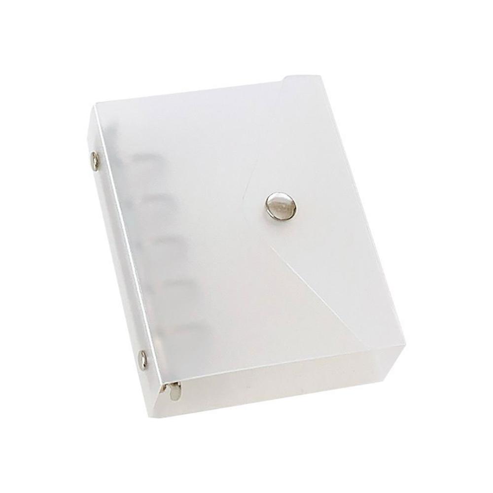 1pc Semi-transparent M5 A7 Loose-leaf Notebook Ring Binder Cover with Envelope Clip Notebook Organizer Portable Large Capacity