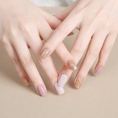 Volumen Gel Nagel & Pad Sticker 34 Stück Modern Beige