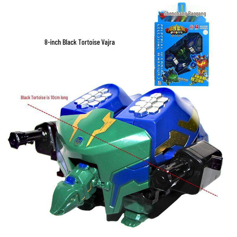Transformable King Kong 6-in-1 Toy: Disassembles into Azure Dragon & White Tiger Mecha for Boys.