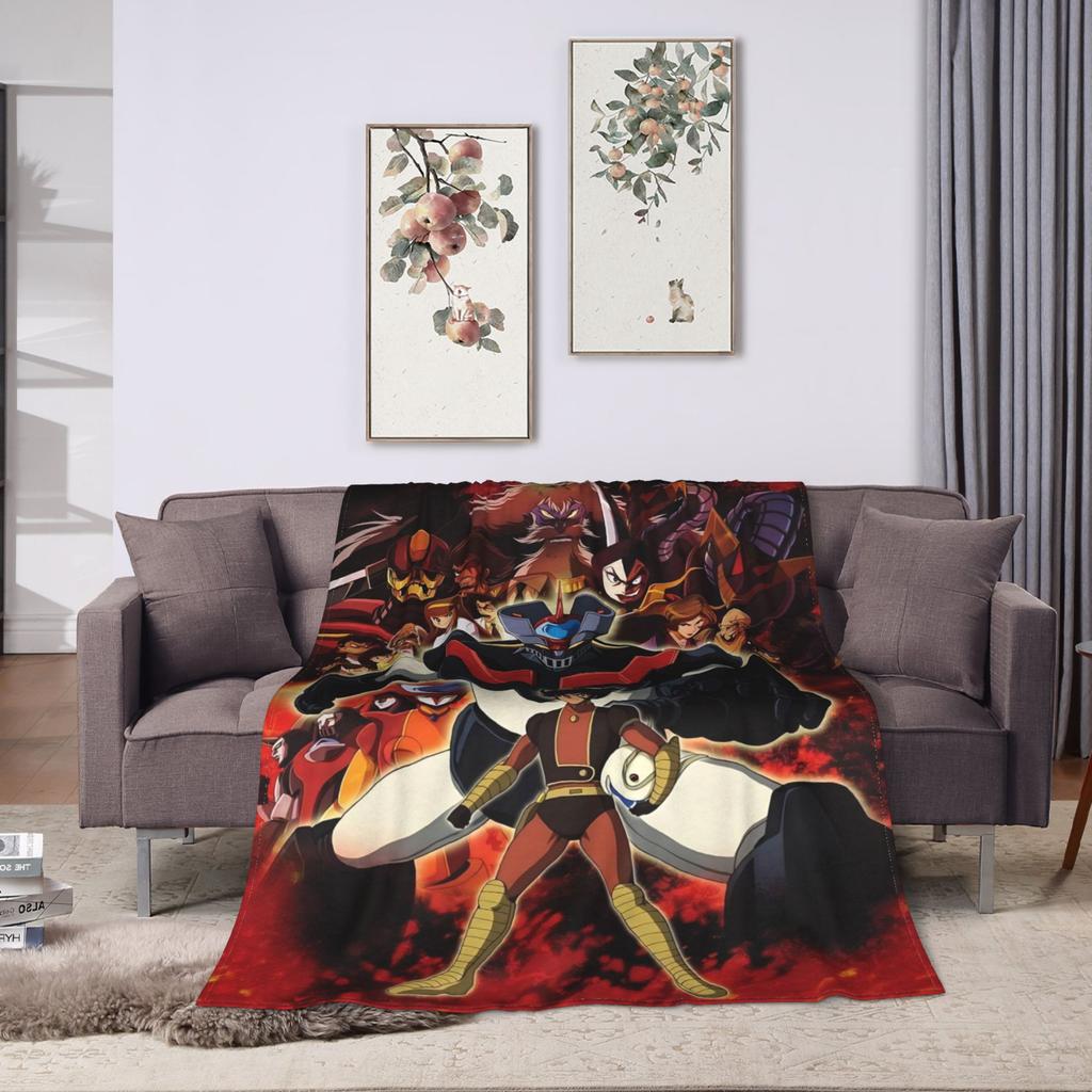 UFO Robot Grendizer Blankets Fleece Spring/Autumn   Multifunction Warm Throw Blanket for Bed Couch Quilt