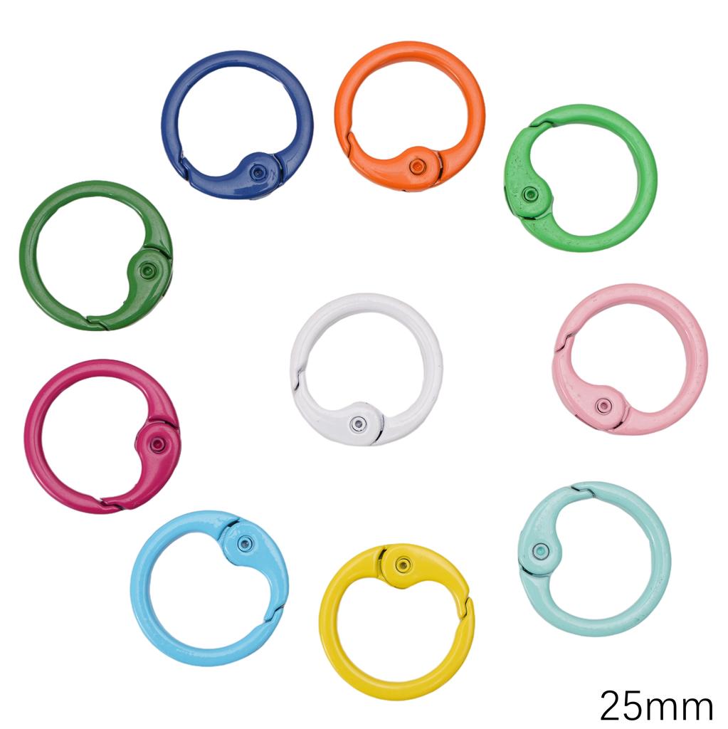 5-100pcs Alloy Spray Painted Keychain Key Chain Snap Hook Key Ring For DIY Jewelry Keys Wallets Decorations