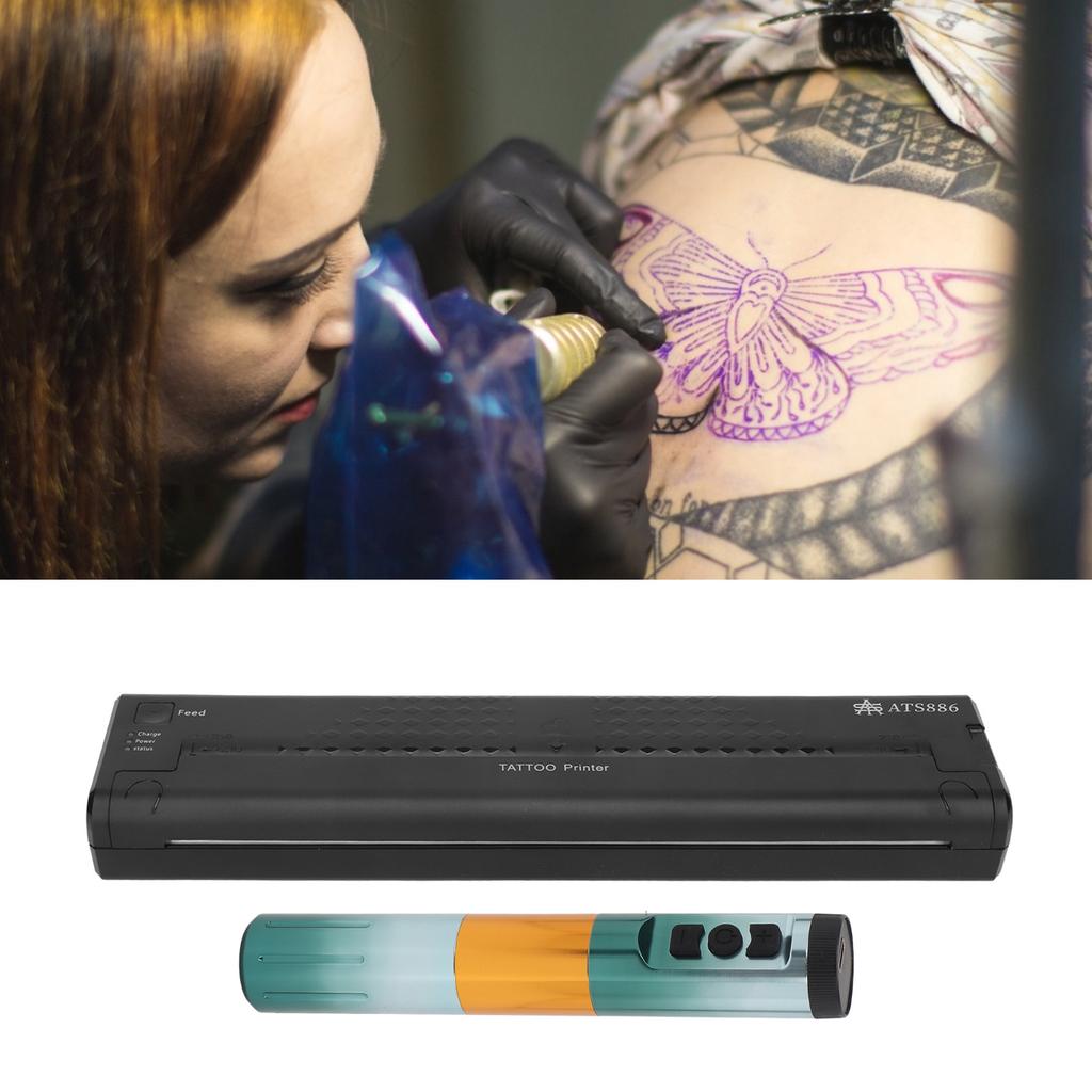 1200mAh Thermal Tattoo Transfer Stencil Copier Machine USB Interface 1500mAh Wireless Tattoo Pen
