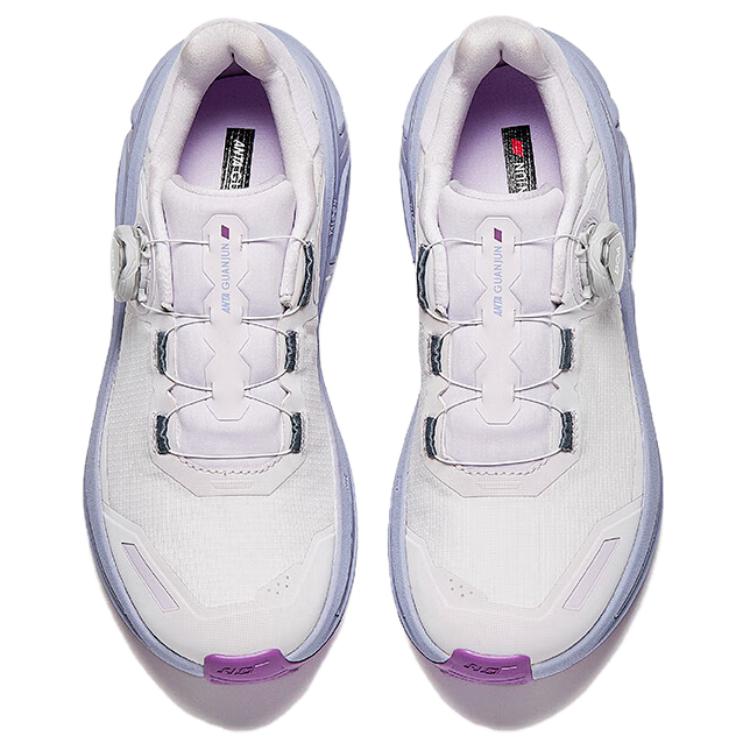 Anta Champion Honor 3 Rutschfest, Abriebfest, Atmungsaktiv Niedrig geschnitten Freizeit Laufschuhe Damen Weiß Lila 122545538A-2