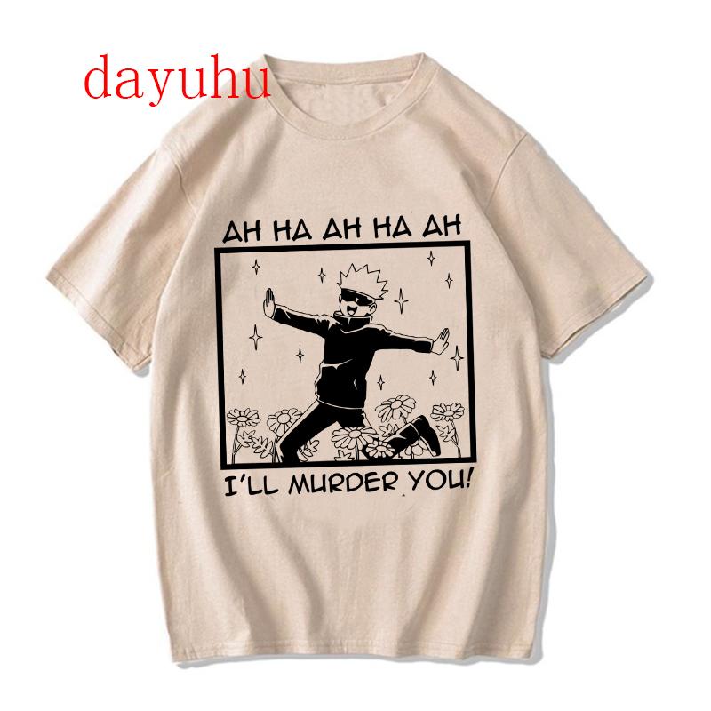 Harajuku Tshirt Unisexga Japanese Anime Jujutsu Kaisen T Shirt Gojo Satoru Tops Yuji Itadori Graphic Tees Cool Unisex Tshirt