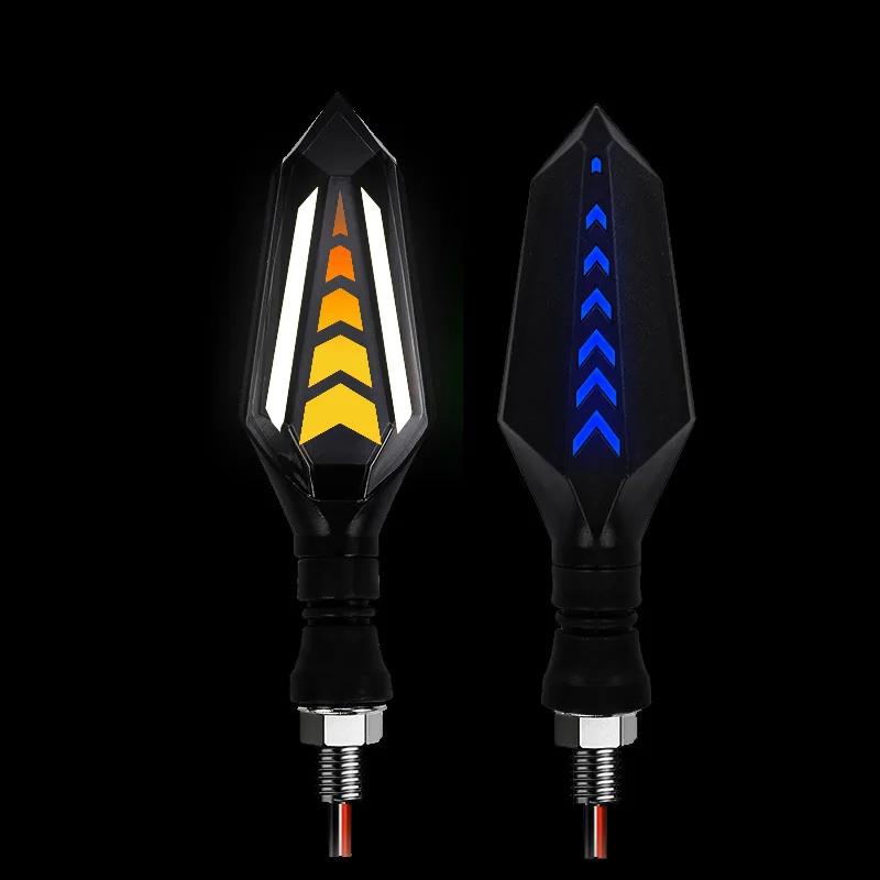 2Pcs Motorcycle Turn Signal Light Universal 12V Blinker Indicator Waterproof Moto Warning Rear Tail Lights Running Lamp Lighting