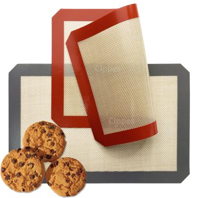 1 Stück, 2 Stück Silikon Backmatten für Ofen, Klein 30x20cm, Antihaft & Hitzebeständige Backbleche, für Keks, Macaron, Brot