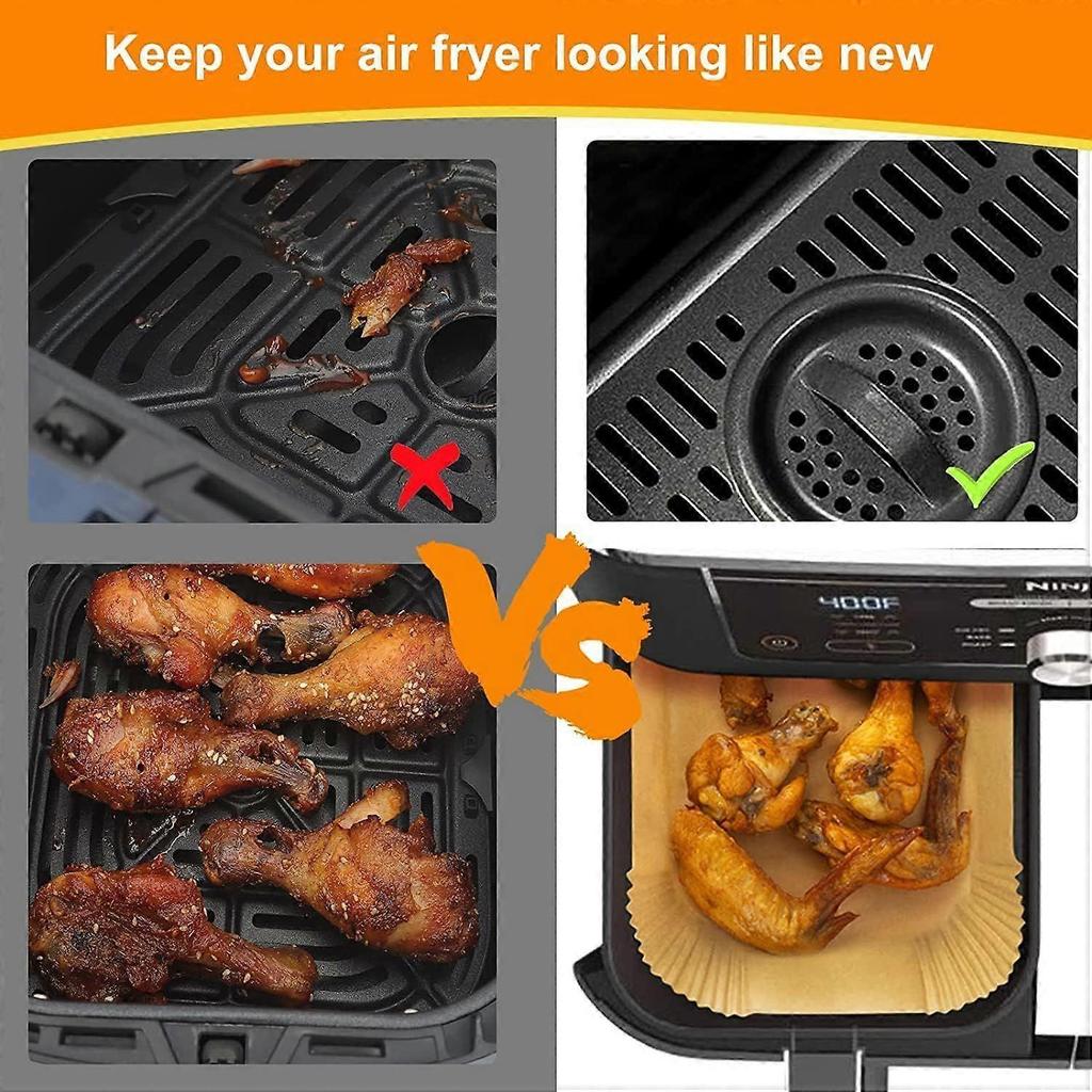 100 Pcs Ninja Air Fryer Liners Disposable, Non-Stick Parchment Paper for Ninja