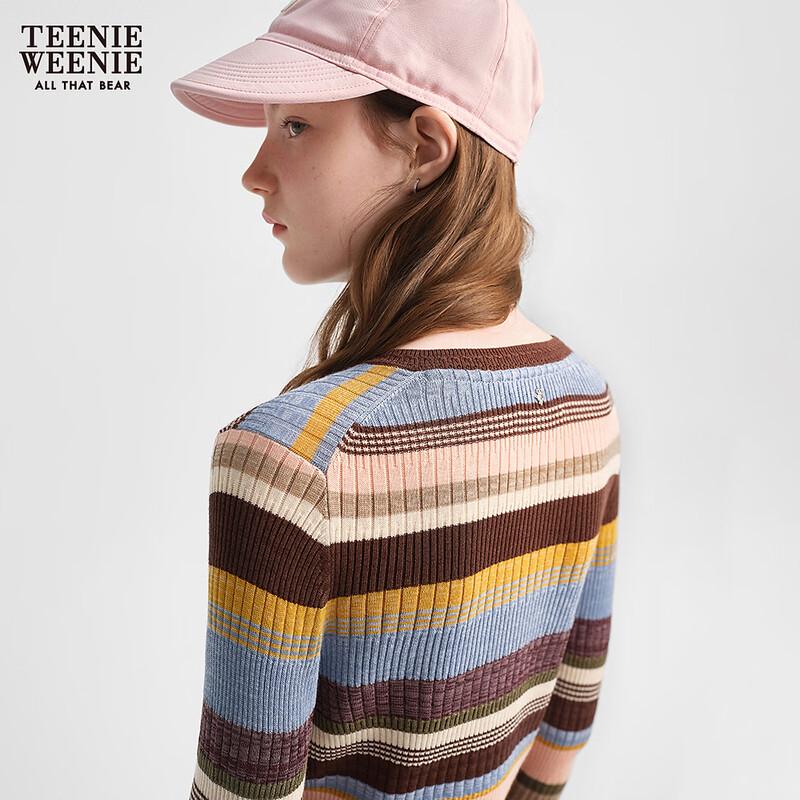 Teenie Weenie Women's Striped Bear Knit Cardigan