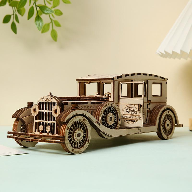 3D Wooden Jigsaw Puzzles, Vintage Car Models, Wooden DIY Crafts, Creative Jigsaw Puzzles, Holiday and Birthday Gifts, Toys, and