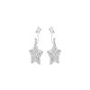 Stella Fashionable Simple Rhodium Plated Earrings Women's 5617768