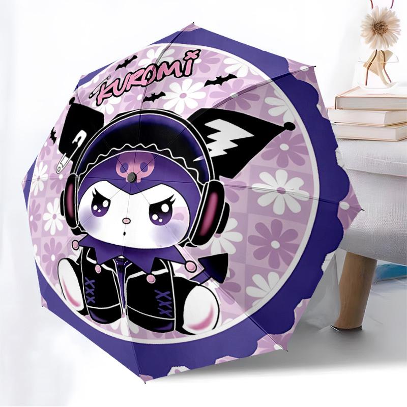 1pc Gothic Kuromi Automatic Open/Close Umbrella, Lightweight Design for Everyone,Durable Canopy yy251014084