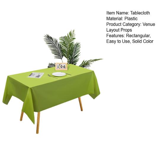 Disposable Tablecloth PE Material Thick Rectangular Table Cloth Easy To Use Solid