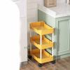 Mobile Storage Shelf Interspace Gap Shelf Kitchen Storage Shelf Bathroom Storage Rack Fridge Side Seam Finishing Rack