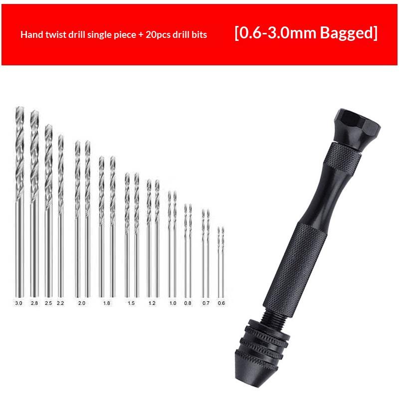 

0.5-3.0Mm Hand Drill Set Mini Aluminum Hand Drill Bit Jewelry Craft Hand Manual Drill Woodworking Tools Drill Bit Dropship A