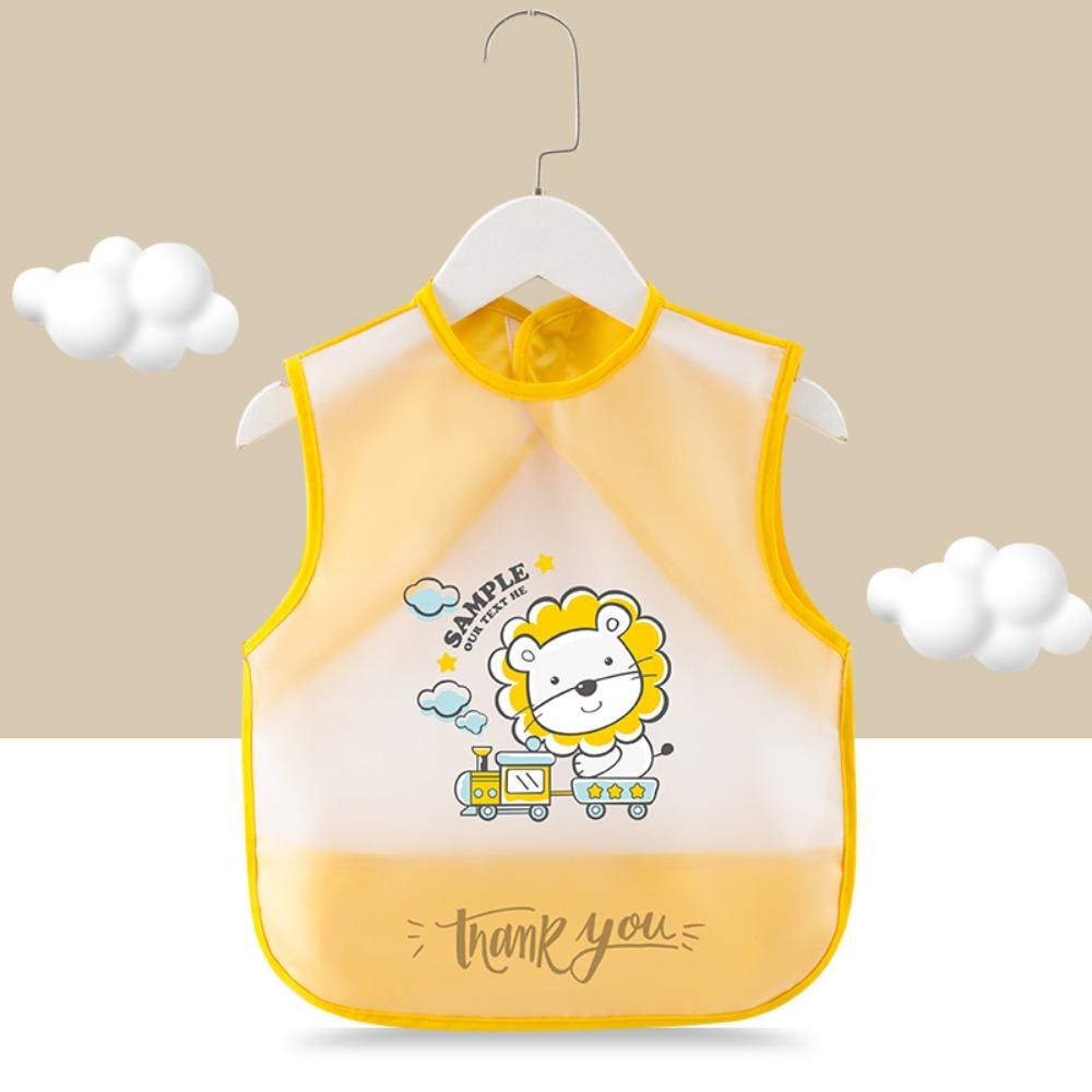 TPU Baby Feeding Bib Dirt Proof Sleeveless Scarf New Baby Smock Bib Feeding Time 100 жёлтый