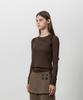 THREE TO EIGHTY Knotted Strap Layered Tee Brown