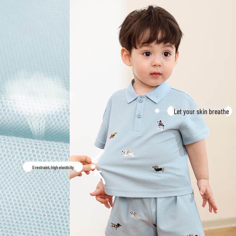 LUSON Baby Boys  Summer Polo T-Shirt Set 120