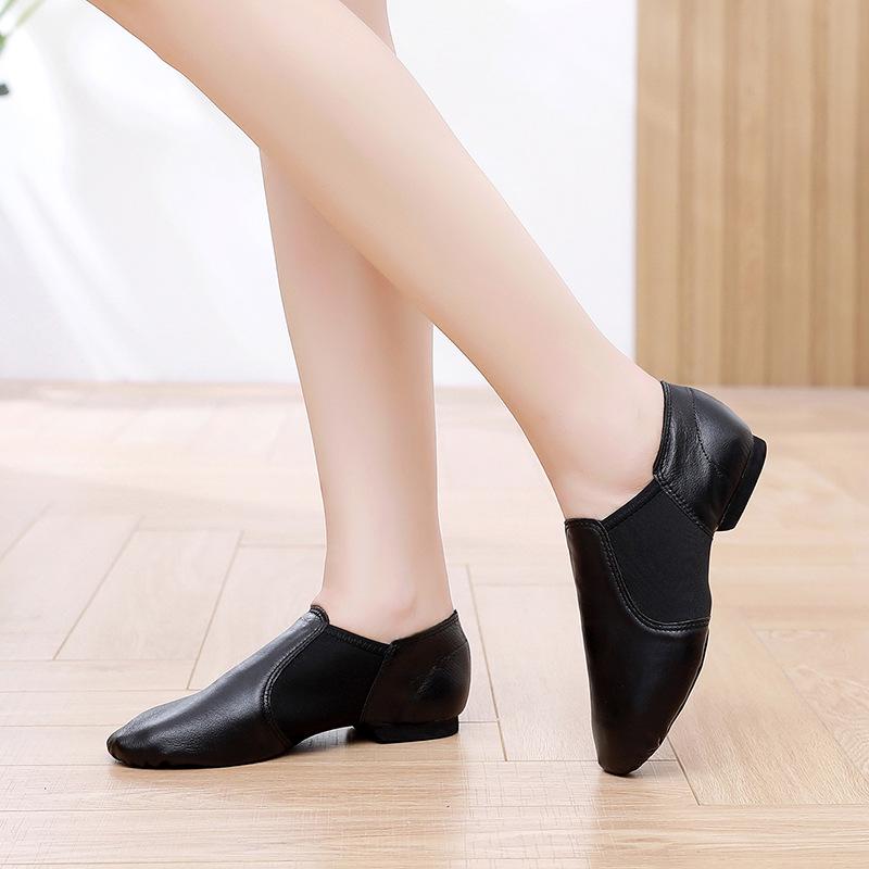 Genuine Leather Jazz and Ballet Dance Shoes with Soft Sole for Girls and Adults