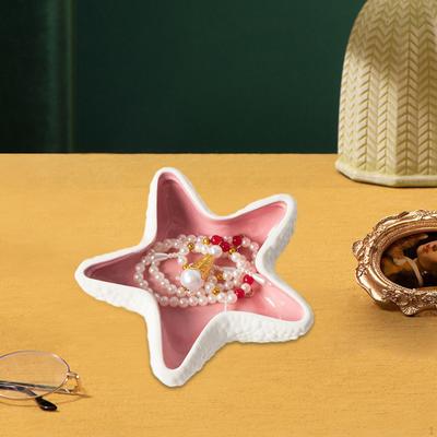 Ceramic Craft Small Jewelry Dish Tray Decorative Display Organizer Rings Bracelet Trinket Holder