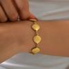 Trendy Conch Shell Cross Water Drop Bracelet for Women,Gold Plated Stainless Steel Chain Bracelets,Beach Holiday Jewelry Gifts