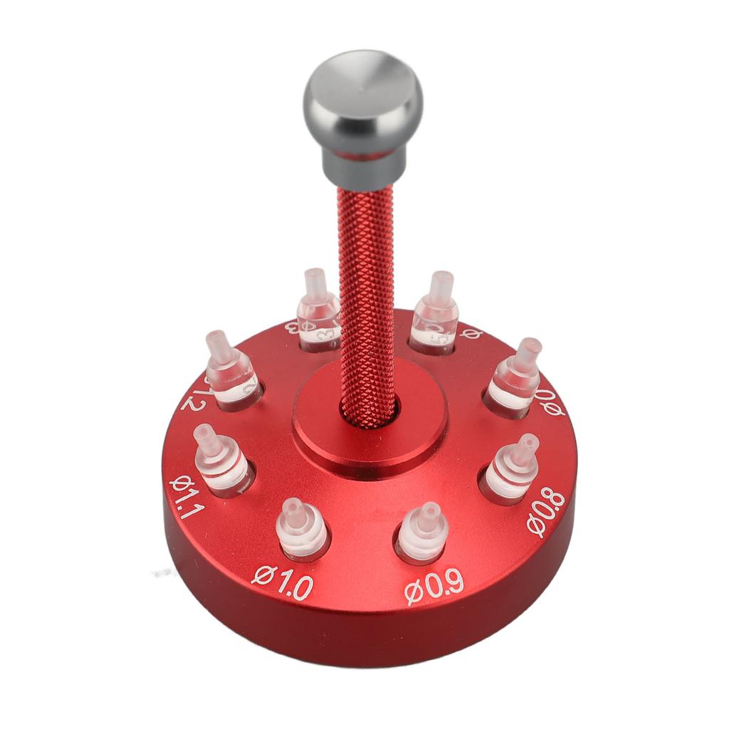 Uhrzeiger Einsetzwerkzeug Setzpresse Legierter Stahl Uhrzeiger Einsetzer mit 8 Stück Setzköpfen für Uhrmacher