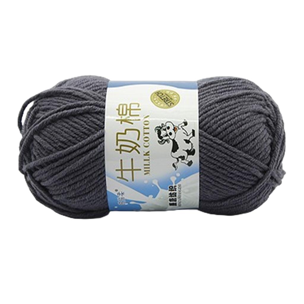 Håndstrikkegarn Melkebomullsgarn Mykt Garn Fargerikt Heklegarn Bomullstråder Strikketilbehør for Barn